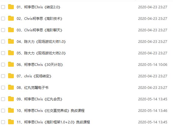 柯李思Chris团队课程合集