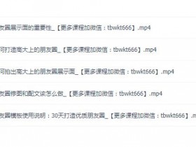 萱萱情感《教你30天打造高品质朋友圈》完整版