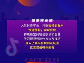 新片场抖音实战训练营线上班