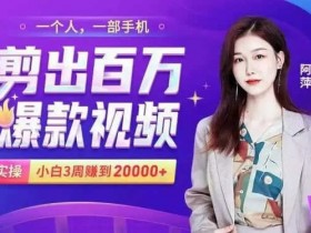 零基础小白手机剪辑副业课程,用短视频风口月入20000+ 视频教程