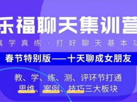 乐福情感乐福哥《聊天集训营》实战聊天教程