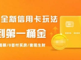 副业项目《2021全新信用卡玩法:快速赚到第一桶金》视频教程