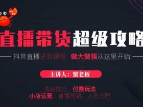 抖音副业《直播带货全攻略,抖音直播详细玩法》视频教程
