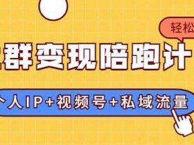 副业项目《社群变现计划,教你轻松赚钱》视频教程