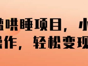 副业项目《0门槛哄睡项目,小白也能操作,轻松变现 !》视频教程