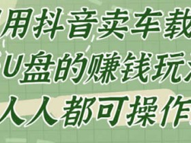 抖音副业《车载音乐U盘项目，人人都可操作》视频教程