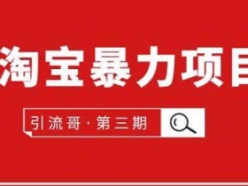 副业项目《淘宝副业项目,有淘宝号就能做》视频教程