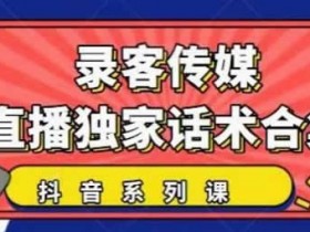 短视频运营《直播原创话术合集 抖音系列课》图文教程