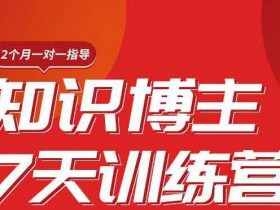 自媒体副业《知识博主7天训练营,从0开始学知识博主带货》视频教程
