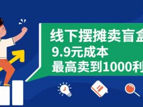副业项目推荐《线下摆摊卖盲盒,9.9元成本最高卖到1000利润》图文教程