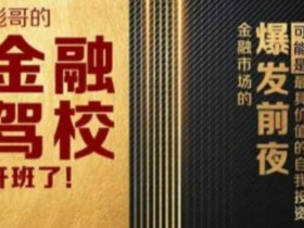 投资理财《彪哥金融驾校2021课程》视频教程