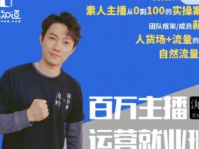 直播副业《百万主播运营就业班》视频教程