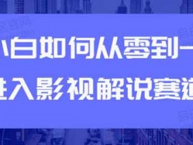 短视频副业《小白如何从0到1快速进入影视解说赛道》图文教程