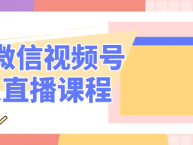 副业直播《微信视频号无人直播课程》视频教程