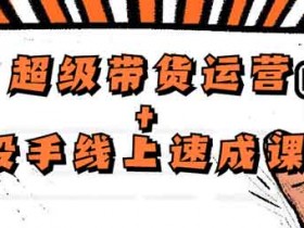 短视频《超级带货运营+投手线上速成课》视频教程