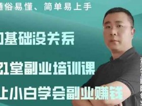 副业项目《21堂副业培训课:让小白学会副业赚钱》视频教程