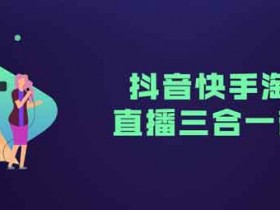 电商带货《抖音快手淘宝直播三合一带货》视频教程