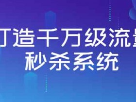 职业提升《打造千万级流量秒杀系统》视频教程