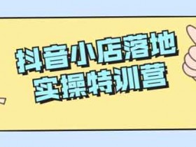抖音电商《抖音小店落地实操特训营》视频教程