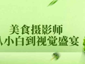 拍照摄影《美食摄影师从新手到视觉盛宴》视频教程