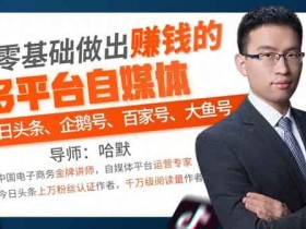 自媒体《零基础做出赚钱的多平台自媒体》视频教程