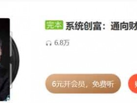 自我提升《系统创富:通向财富自由的快车道》视频教程