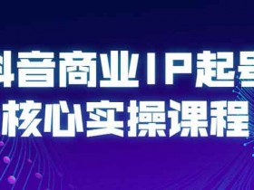 抖音运营《抖音商业IP起号核心实操课程》视频教程