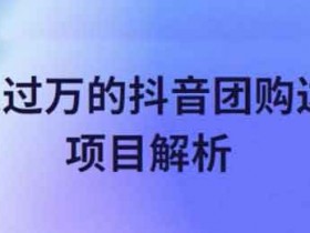 抖音副业《月入过万的抖音团购达人项目解析》视频教程