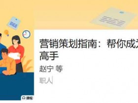 职业提升《营销策划指南 帮你成为营销高手》音频教程