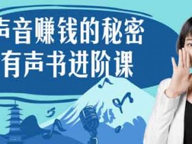 声音副业《声音赚钱的秘密 有声书进阶课》视频教程