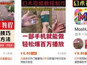 短视频副业:抖音蓝海魔术视频项目玩法拆解
