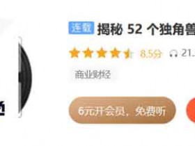 副业提升《揭秘52个独角兽的赚钱逻辑》音频教程