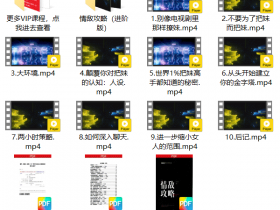恋爱教程《情敌攻略视频课+进阶版》视频教程