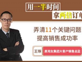 职业提升《销售技巧:用一半时间拿两倍订单》视频教程