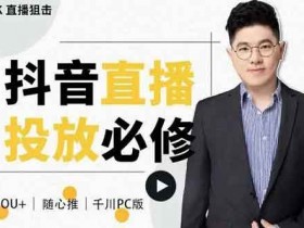 抖音运营《直播投放从0-1,四堂课程解析DOU+》视频教程