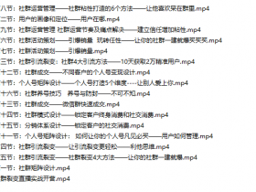 电商运营《社群裂变直播实战营》视频教程