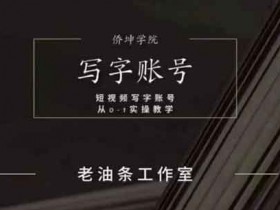 短视频《写字账号搭建运营课程,写字账号从0-1实操教学》视频教程