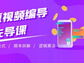 抖音副业《短视频编导先导课》视频教程