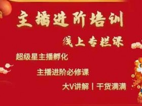 电商副业《主播进阶培训线上专栏》视频教程