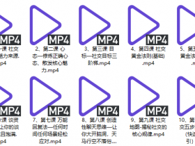 小怡子《社交吸引力训练营》视频教程