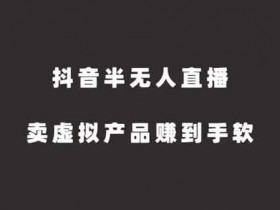 抖音半无人直播,卖虚拟产品赚到手软