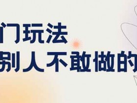 抖音副业《别人不敢做的日常项目,也可月入几万+》视频教程
