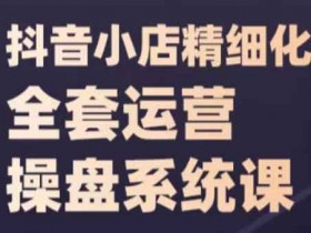 抖音运营《抖音小店精细化全套运营操盘系统课》视频教程