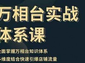 电商运营《万相台实战体系课，帮您全面掌握万相台知识体系》视频教程