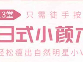 女性提升《日式小颜术,轻松瘦出自然明星小v脸》视频教程