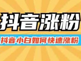 抖音涨粉宝藏技巧,抖音说说涨粉方法!