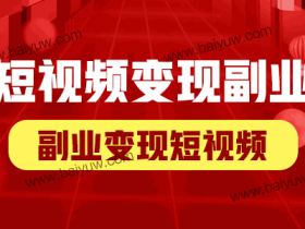 短视频变现副业,副业变现短视频!