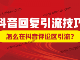 抖音回复引流技巧,怎么在抖音评论区引流?
