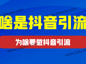 啥是抖音引流?为啥要做抖音引流?