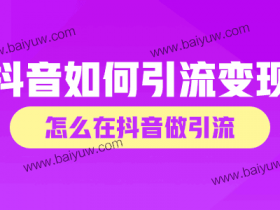 抖音如何引流变现?怎么在抖音做引流?